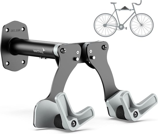 Feedback Sports Velo Hinge Fietswandhouder voor volwassenen, draaibaar, zwart, standaard