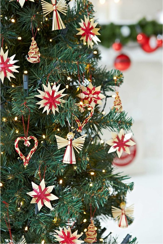 16 Décorations De Noël En Bois à Suspendre - 7 Cm, Motifs Flocons, Étoiles, Sapins - DIY Et Décoration Sapin
