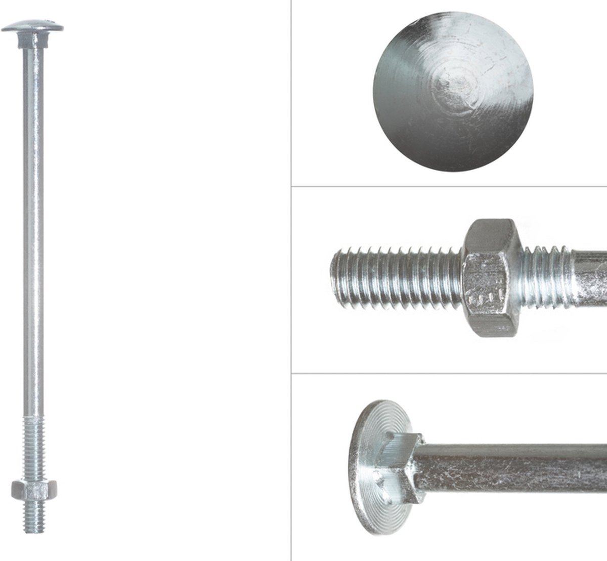 Slotbouten Verzinkt M6 x 110 mm | 100 stuks