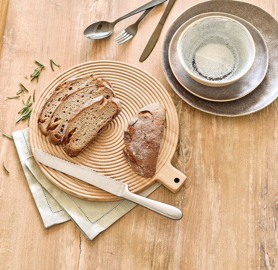 Planche à Découper Ronde En Marbre Noir Argon Tableware 30cm - Neuve