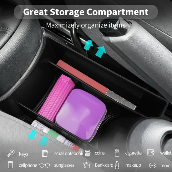Auto Opbergdoos Middenconsole voor Volkswagen ID.3,Leer Auto Opbergdoos Middenconsole voor Volkswagen ID.3,Leer