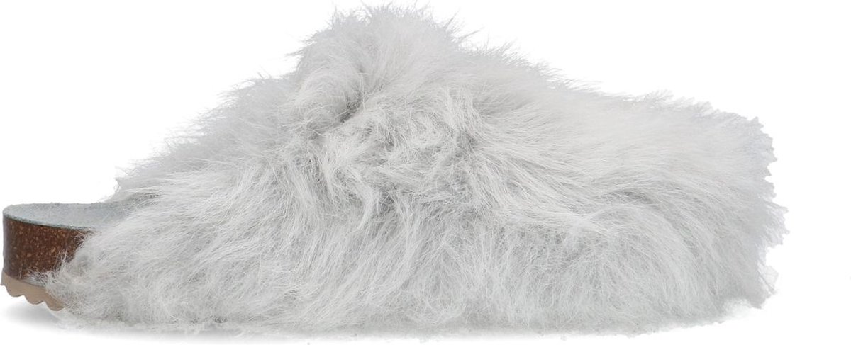 Sacha - Dames - Lichtblauwe fluffy clogs - Maat 40