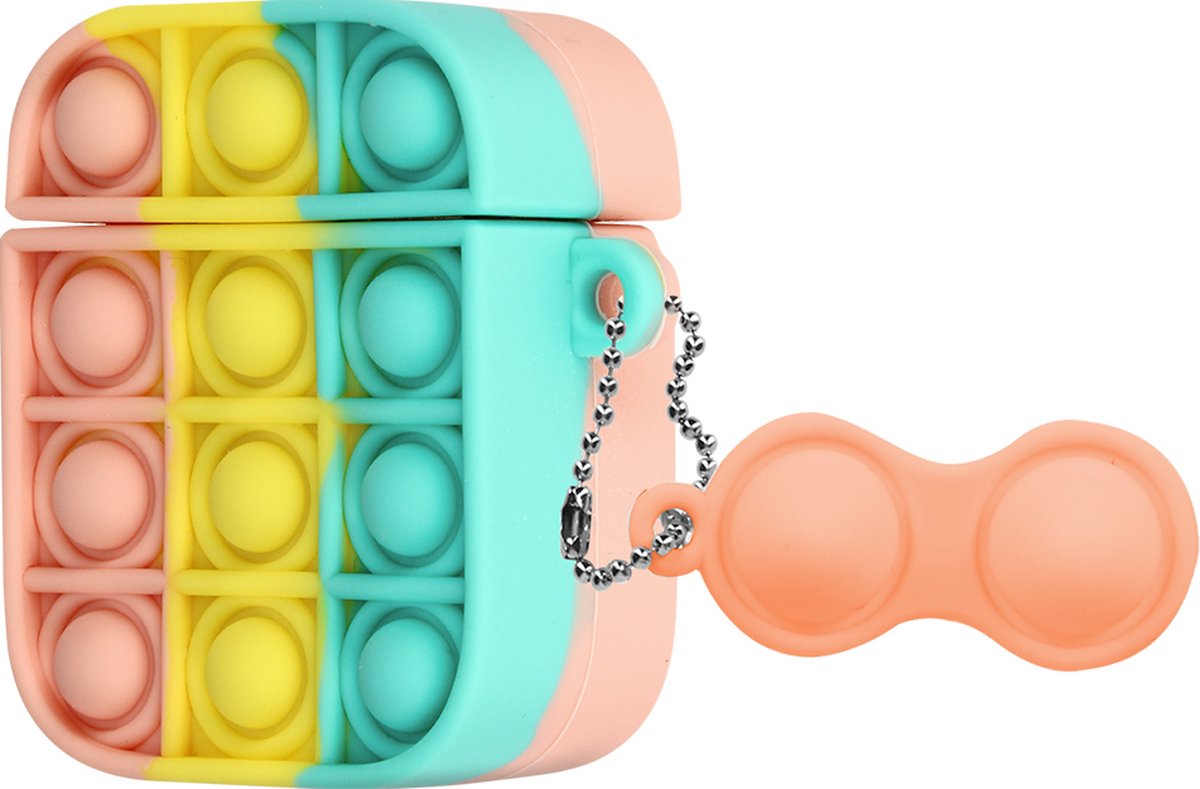 Avizar Airpods hoesje Bubble Pop voor Airpods, Meerkleurig