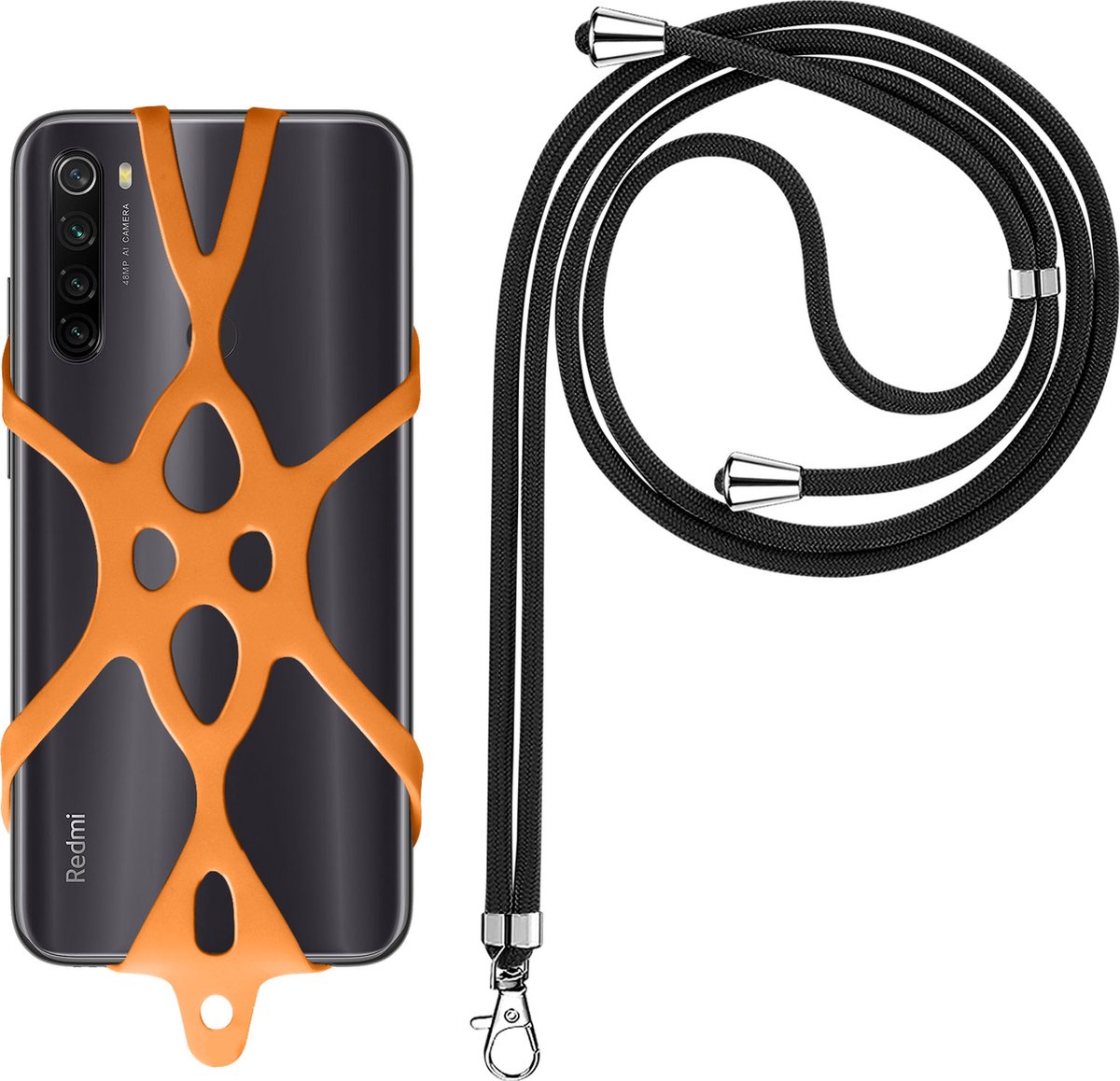 Smartphone Koord met Siliconen Universeel Verstelbaar 90cm Oranje