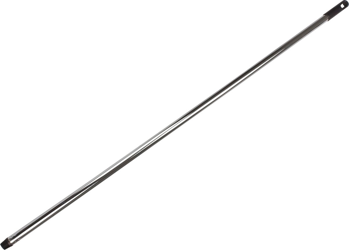 Goedkoopste Universeel bruikbare Bezemsteel - vloertrekker/dweil steel - metaal - verchroomd - 130 cm - ophang oog