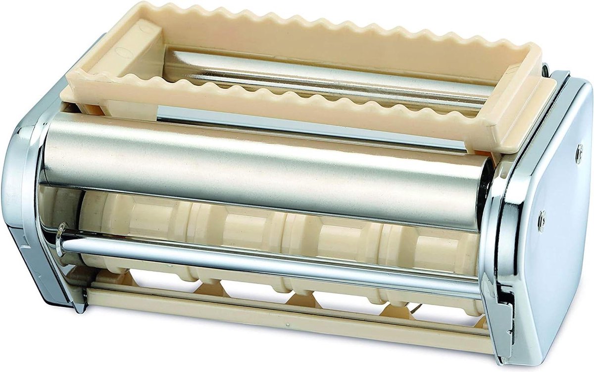 Bol.com Pastamaker 19400 - Zelfgemaakte pasta machine voor lasagne-spaghetti-tagliatelle-ravioli opzetstuk- roestvrij staal/kuns... aanbieding
