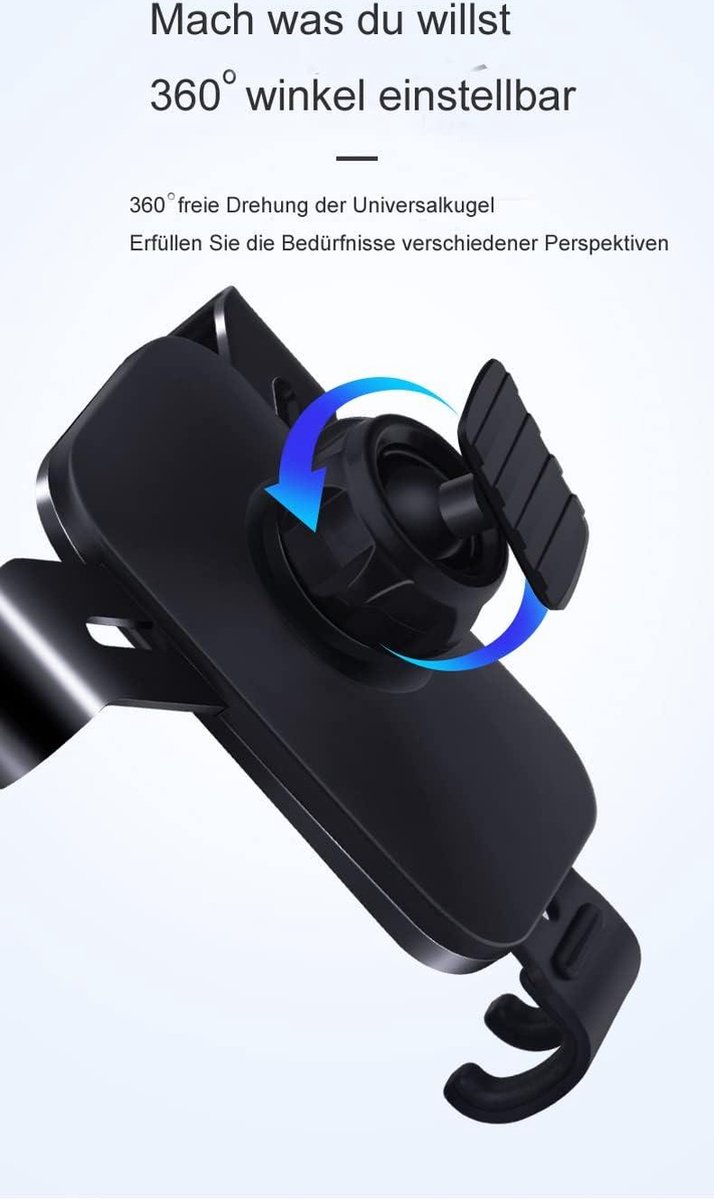 Autotelefoonhouder voor Volvo XC60 S90 V90 S60 XC40 XC90, Schokbestendige Autotelefoonhouder Stabiel, 360° Rotatie Flexibel, Universele Auto Mobiele Telefoonhouder,XC60 2009~2017