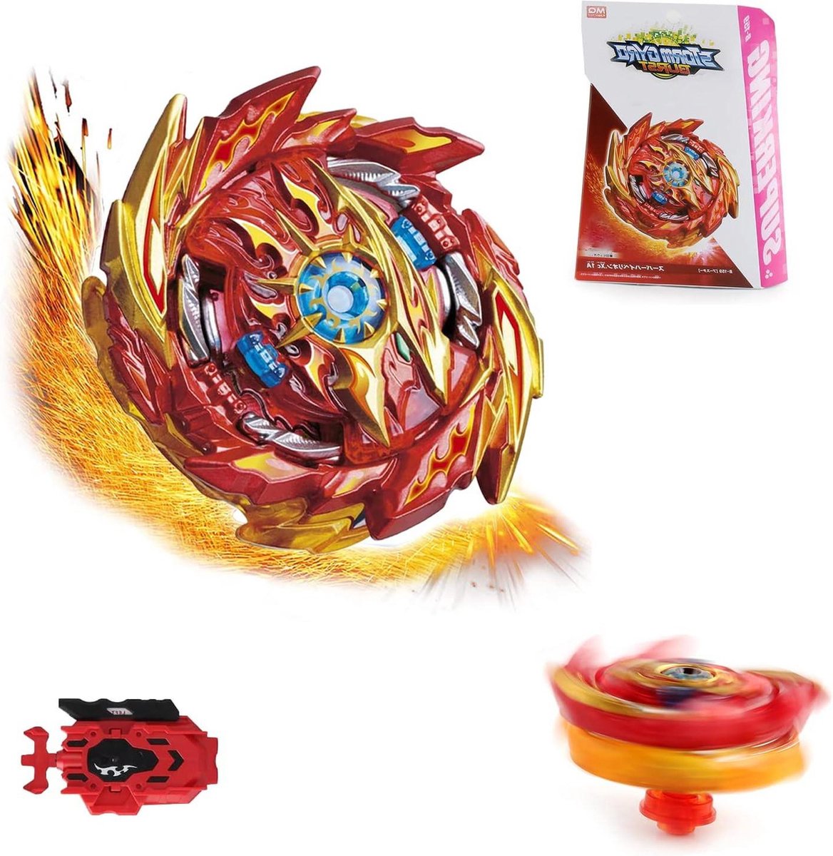 Burst Turbo Blade Set Metal Fusion gevechtstol 4D Metal Fusion Tol met launcher Beyblade Metal Fusion Blade speelgoedcadeauset voor kinderen vanaf 6 jaar