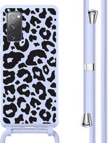 imoshion Case Convient pour Samsung Galaxy S20 FE Case avec cordon - imoshion Étui design en Siliconen avec cordon - Multicolore / Animal Lilas