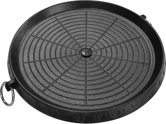 Koreaanse Bbq Grill, Grill Pan, Crêpe Pan, Koreaanse BBQ Plaat Barbecue Grill Non Stick Ronde Koekenpan voor Thuis Outdoor Kachel(36cm-universeel model