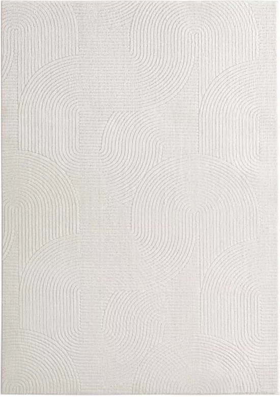 Tapis moelleux - Fuzz Waves crème 160x230 cm