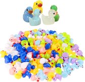 Bol.com 100 stuks mini-eendenhars mini harsfiguren miniatuur eenden mini hars eenden om te knutselen thuis strijkspel poppenhuis... aanbieding