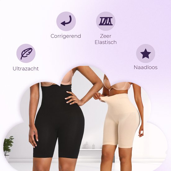 Boxer taille haute correcteur Femme - boxer correcteur - Zwart - Taille XL/ XXL - Ultra doux - sous-vêtements correcteurs femme - Sous-vêtements sans couture femme - Sous-vêtements sans couture femme - Pantalon correcteur - Shapewear femme