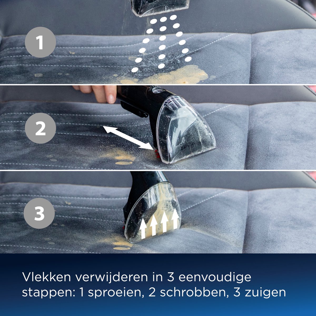 BISSELL SpotClean Pro Draagbare Vlekkenreiniger - Professionele Reiniging met 750W Motor - Tapijtreiniger voor Bank, Auto & Matras - Carpet Cleaner Apparaat - XL Tankcapaciteit - Reinigingsmachine - Zetelreiniger - 1558N thumbnail 4