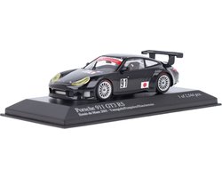 De 1:43 Diecast Modelcar van de Porsche 911 GT3 RS, Team T2M Motorsport #91 Pre-Test van de 24H LeMans 2005.De rijders waren Yamagishi / Pompidou en Blanchemain.This scalemodel is beperkt door 2544 stuks. De fabrikant is Minichamps.Dit model is allee