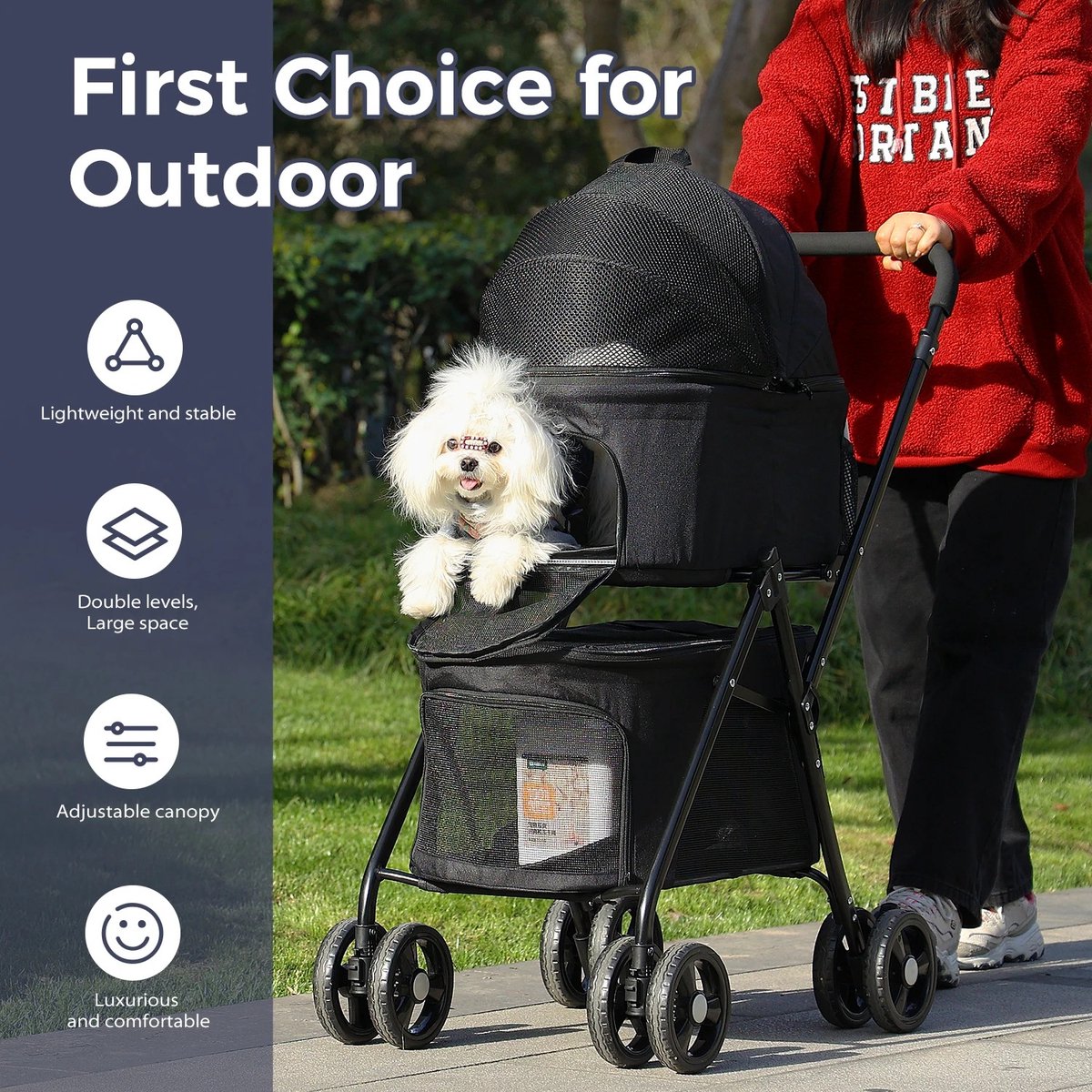 Wandelwagen for honden/katten, wandelwagens for honden for kleine