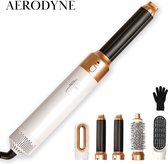 Bol.com AERODYNE® Airstyler V4 - Föhnborstel - Multistyler - Krultang 5 in 1 - Hairwrap - Krulborstel - Hittebestendige Handscho... aanbieding