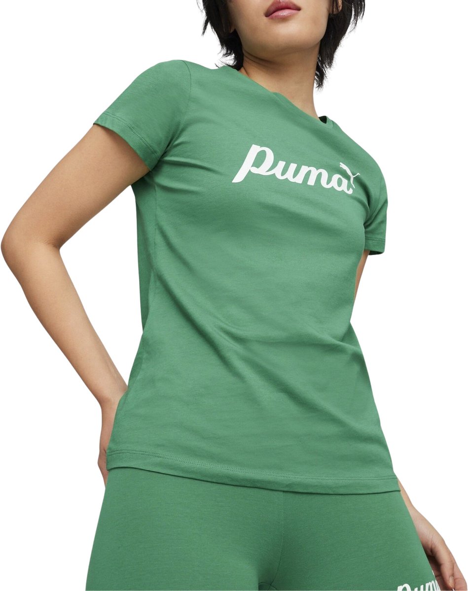 PUMA T-SHIRT ESS+ SCRIPT 67931586 r S Groen