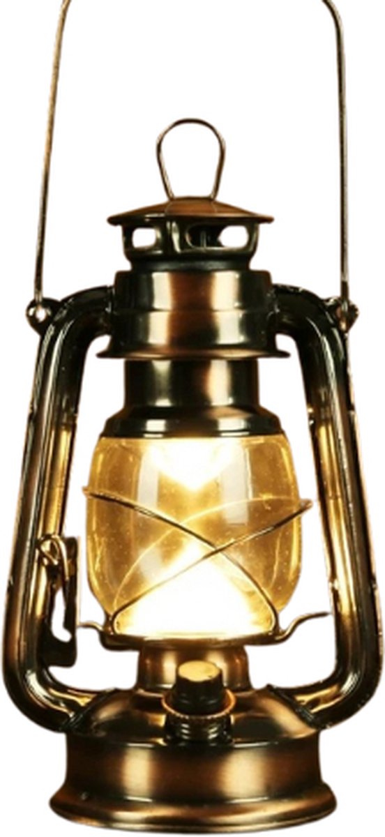 Globe Goods GlobeGoods Retro Sfeerlicht tuin Oplaadbare Hangende Tent Licht Camping Lantaarn Olielamp 123x220mm Koper