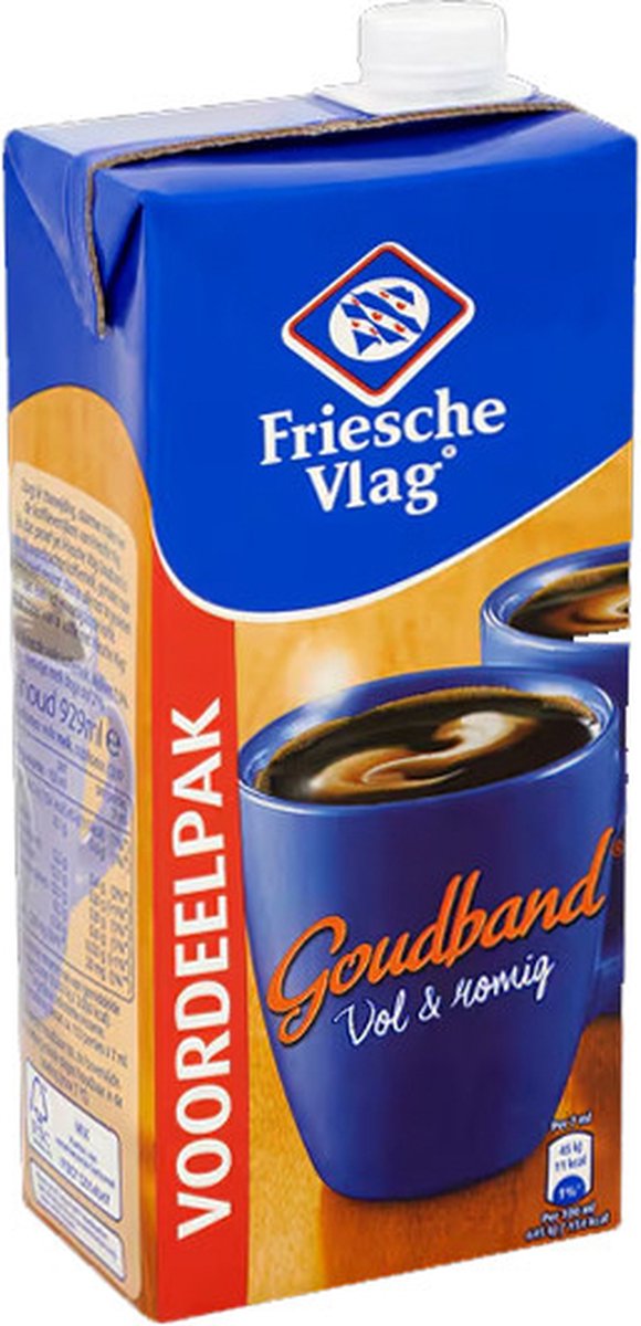 Goedkoopste Friesche Vlag Goudband Koffiemelk - 6 x 930 ml