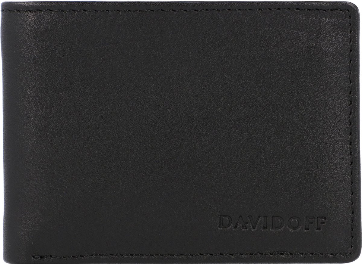 Davidoff Essentials portemonnee RFID leer 10 cm - Jongens - Horizontaal - black