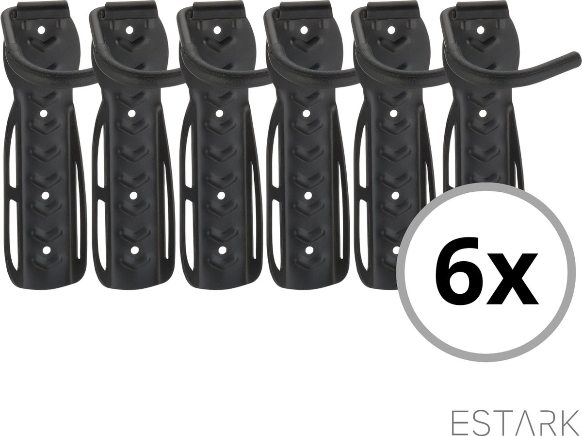 ESTARK® Fietsbeugel Wand - 6 STUKS - Fiets Ophangbeugel - Wandbeugel - Muurhaak - Muurhanger - Fiets Ophangsysteem - Fietsbeugel 6x