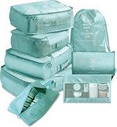 Nifkos reis Organizer Set 8-Delig - Kleding Organizer Voor Reis Koffer, Backpack en Tas - Travel Bag Opbergzakken - Geschikt voor Kleding, Schoenen en Elektronica- Packing Cubes