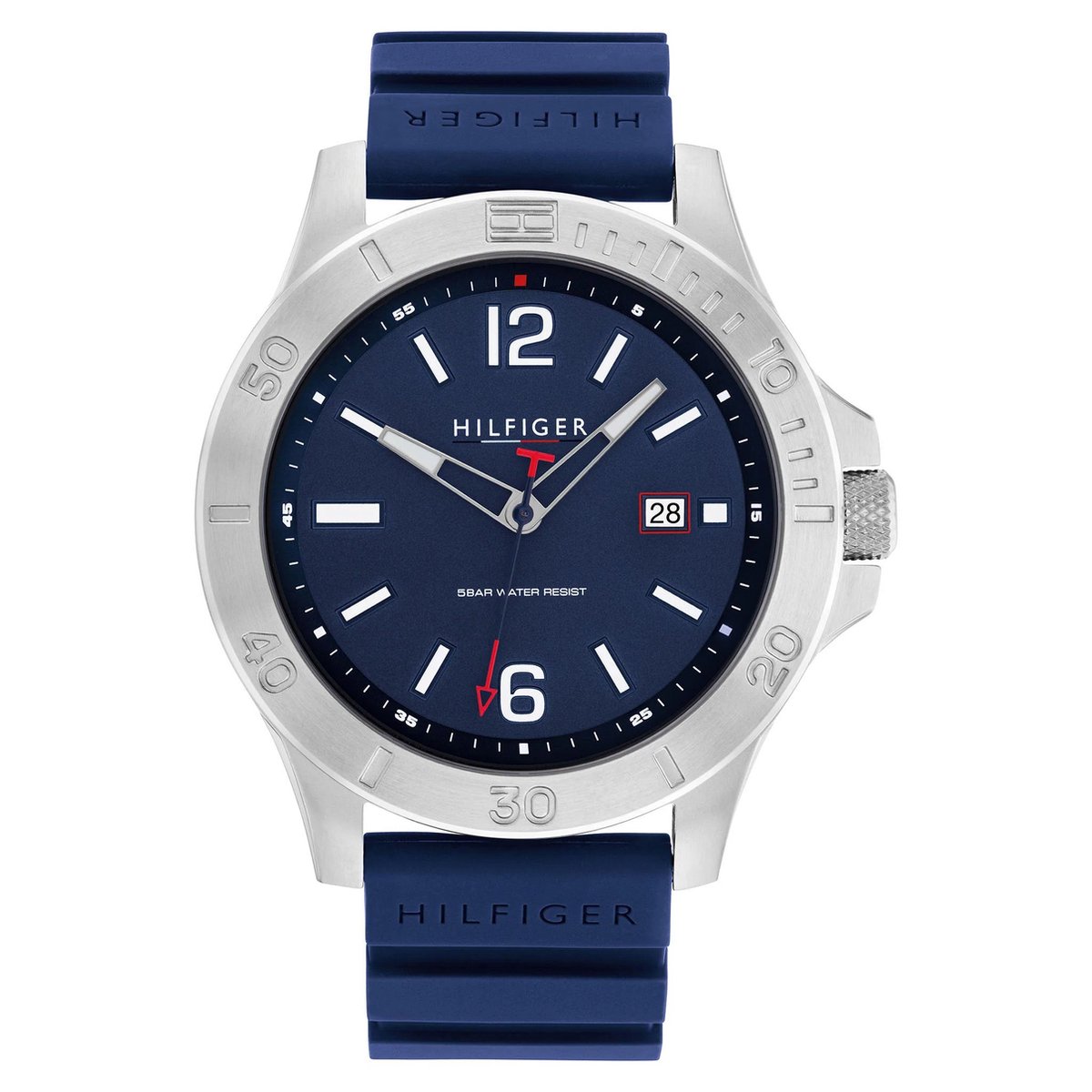 Tommy Hilfiger Ryan 1791991 Horloge - Siliconen - Blauw - Ø 46 mm