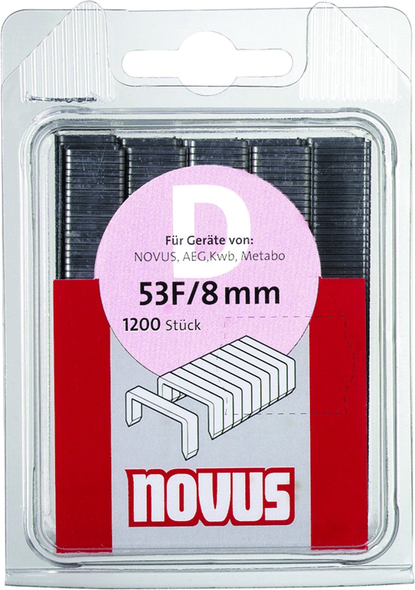Novus Vlakdraad nieten D 53F/6 mm, 1200 st.