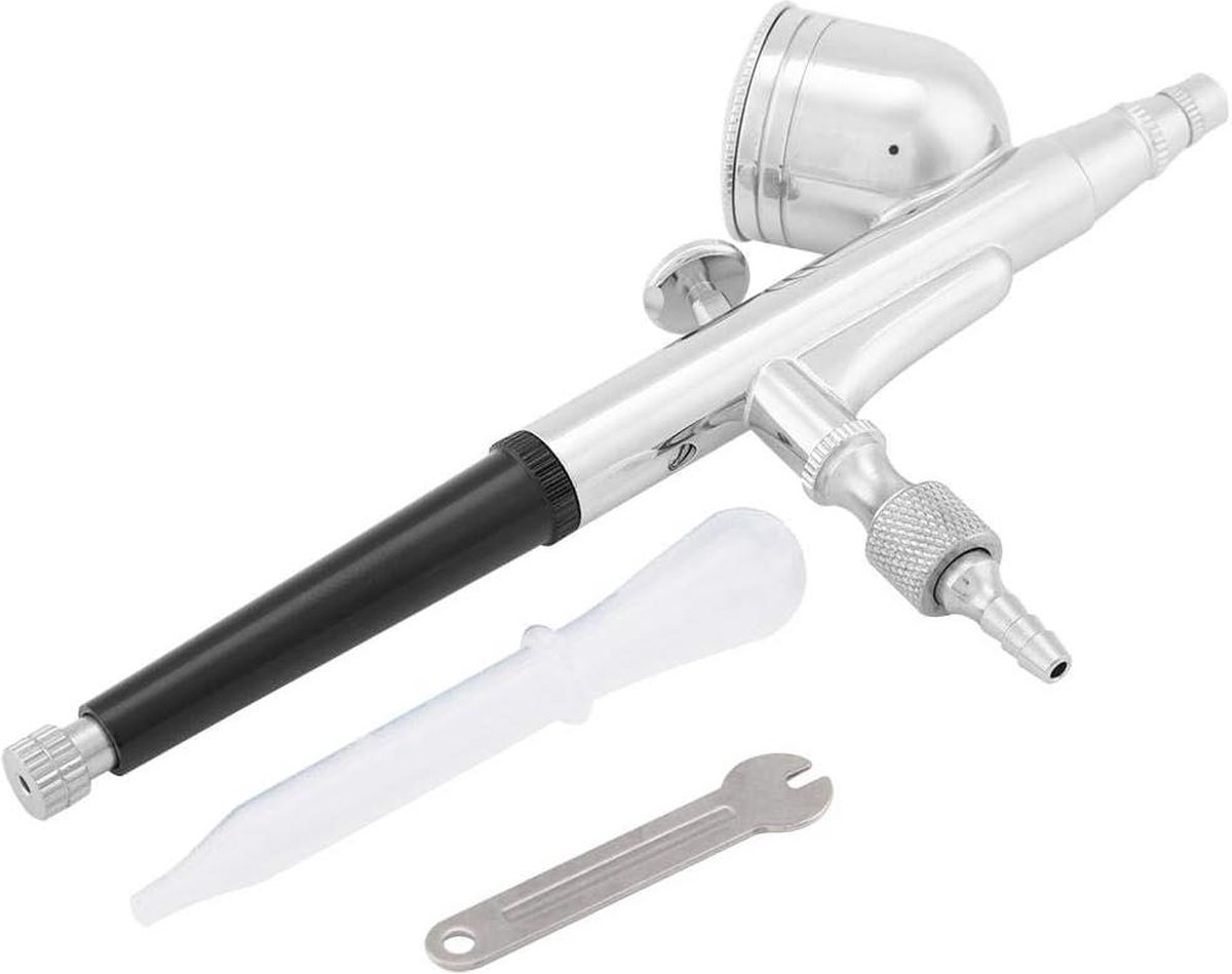 Airbrushing System Kit Painting Tool - Dual Action Airbrush Compressor Spray Art Paint Gun Kit - Nail Art Tools Beauty Cake Decoration Tattoo Black 0.5mm