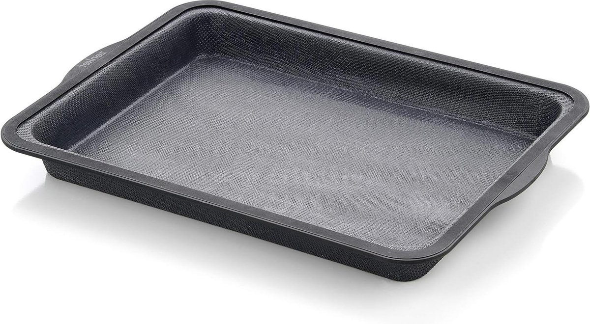 Ovenschotel zwart nylon ca. 36 x 26 x 4 cm - koken - bakken