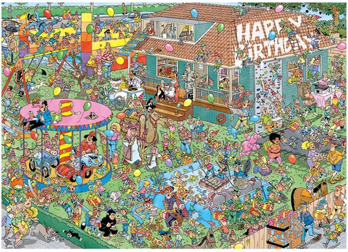 Jan van Haasteren - Kinderfeestje - 1000 stukjes puzzel - Legpuzzel — afbeelding 3