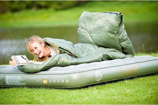 Luchtbed Comfort Bed Double Indoor-Outdoor velours logeerbed comfort tweepersoonsbed voor wandelen trekking festivals 188 x 137 x 22 cm max. 295 kg van Merkloos — afbeelding 3