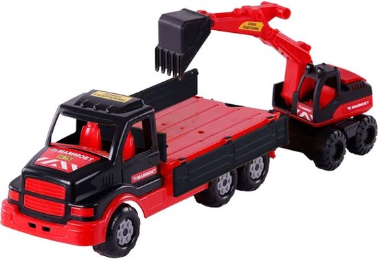 Cavallino Toys Cavallino Mammoet Torpedo Vrachtwagen met Graafmachine, 44,5cm van Cavallino Toys — afbeelding 3