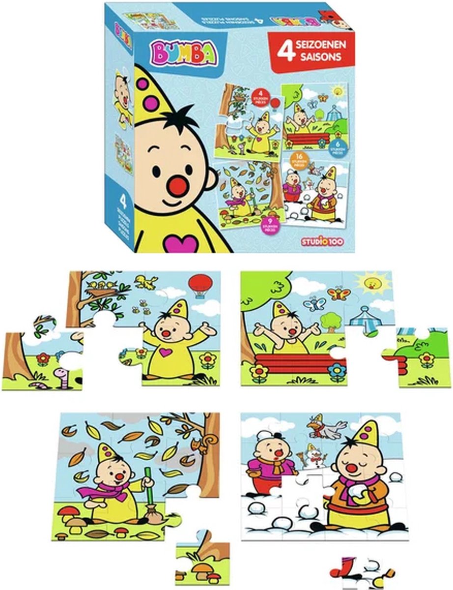 Bumba - Puzzel - 4 Seizoenen - 4+6+9+12 stukjes - lente - zomer - herfst - winter - FSC MIX — afbeelding 6