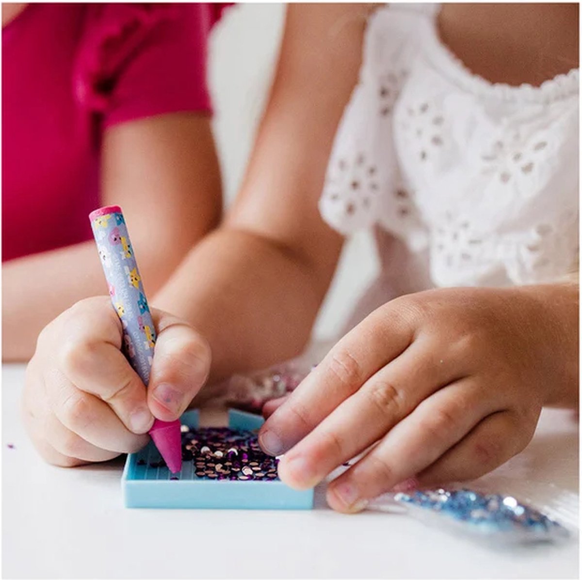 Totum Unicorn knutselkoffer 2-in-1 knutselset armbandjes maken en diamond painting - creatief speelgoed meisjes vanaf 5 jaar cadeau tip knutselen sieradenpakket — afbeelding 21