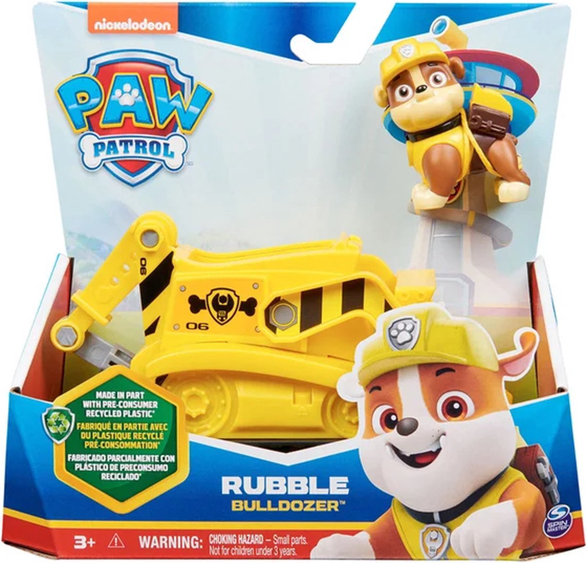 PAW Patrol - Rubble’s Bulldozer - speelgoedauto met speelfiguur - 68% gerecycled plastic - duurzaam speelgoed — afbeelding 14