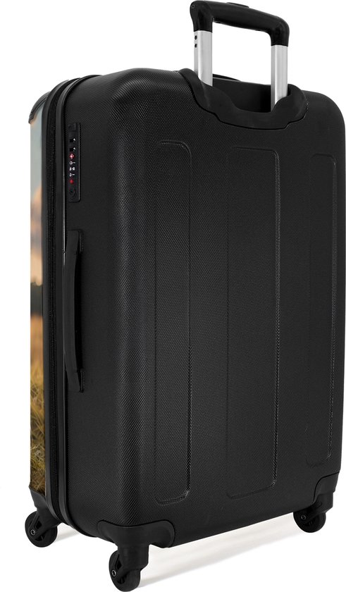NoBoringSuitcases.com® - Grande valise Vache dans un pré - Bagage - Valise de voyage - Valise chariot - Valises 67cm