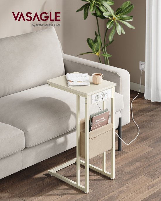 Everly C-Vormige Bijzettafel, Zwart | België