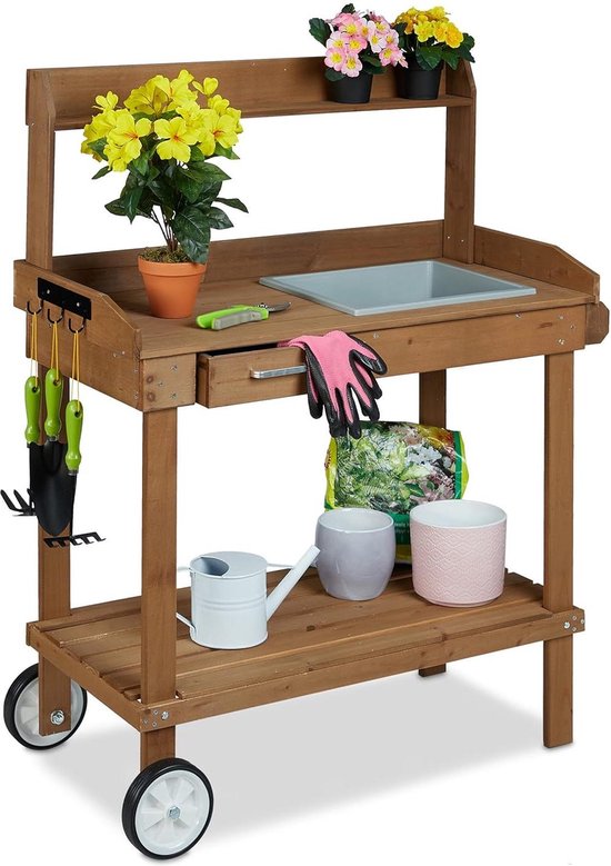 Kweektafel Hout L | Moestuinbakken op Poten, Hout | Esschert Design