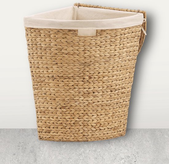 Wasmand hoek - grijs - 39.5x50x64 cm