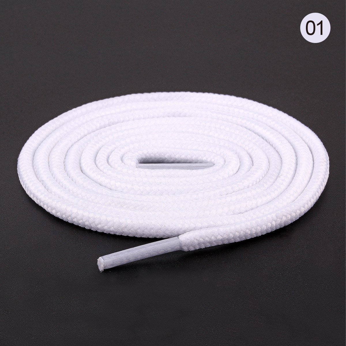 4 Paar Witte Ronde Schoenveters 120 cm – Voordeelpak Stevige Duurzame Veter