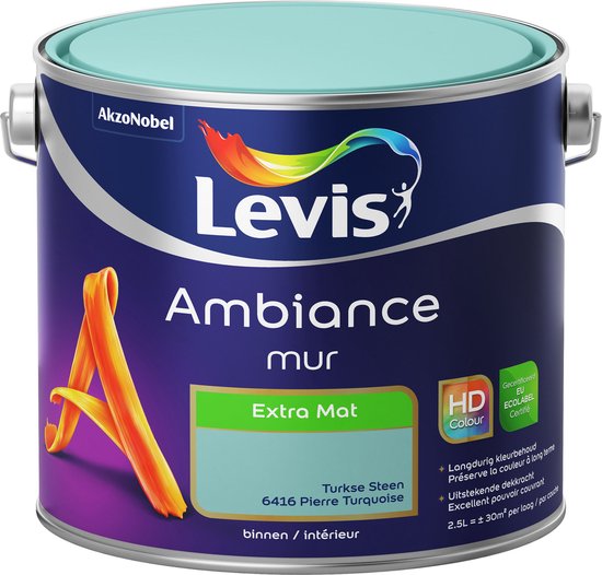 Peinture pour les murs Levis Ambiance - Extra Mat - Pierre Turque - 2,5 L