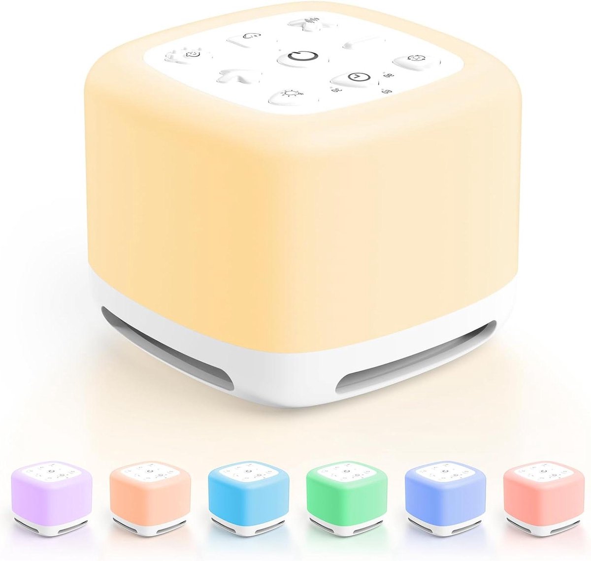 OQIMAX 40 Geluiden Witte Ruismachine - Met Nachtlampje - Draadloze Luidspreker - Voor Baby Volwassenen Kinderen - Timers & Geheugenfunctie - Yoga Hulp music boxing machine