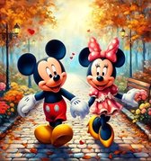 Peinture Diamond Mickey et Minnie Mouse 50x50 pierres carrées