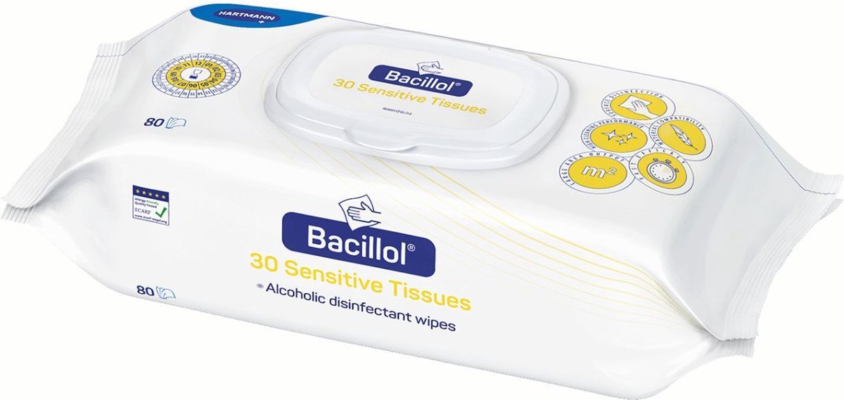 Goedkoopste Bacillol 30 Tissues Dispenserzak 80 Doekjes