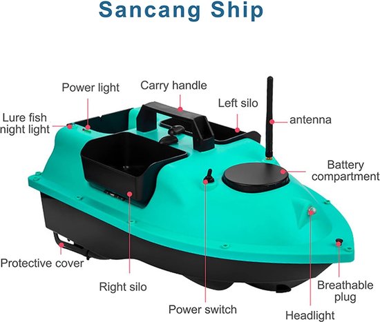 FENGSSLL Bateau Amorceur Peche Carpe GPS Télécommandé 500m pour