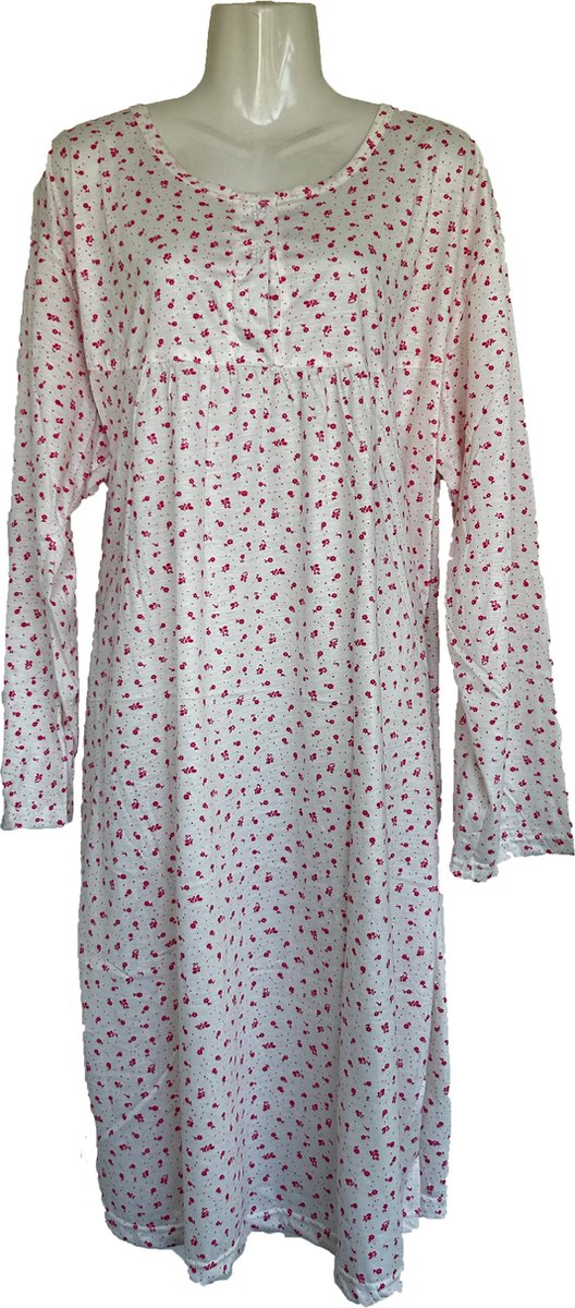 Dames Nachtjapon Gebloemd Roze 5XL