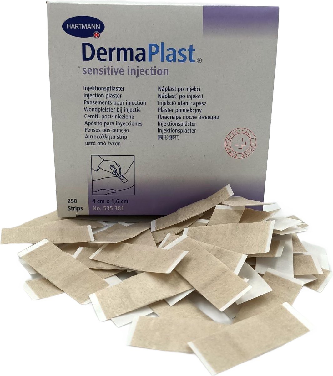 Goedkoopste Dermaplast Injectiepleisters sensitive 16mm x 40mm 250 Stuks