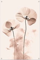 Bloem tuinposter - Natuur poster - Tuinposter Stengel - Buiten poster - Posters tuin - Tuin decoratie voor buiten tuinposter 80x120 cm